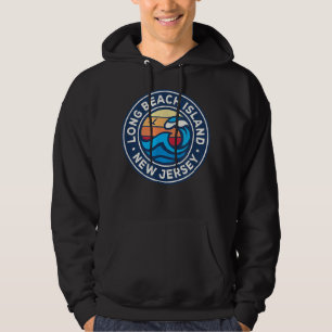 Veste À Capuche Long Beach Island New Jersey NJ Vintage Nautique W