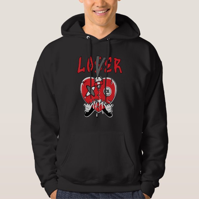 Veste À Capuche Loser  Heart Dripping Retro Infrared 4s Matching (Devant)