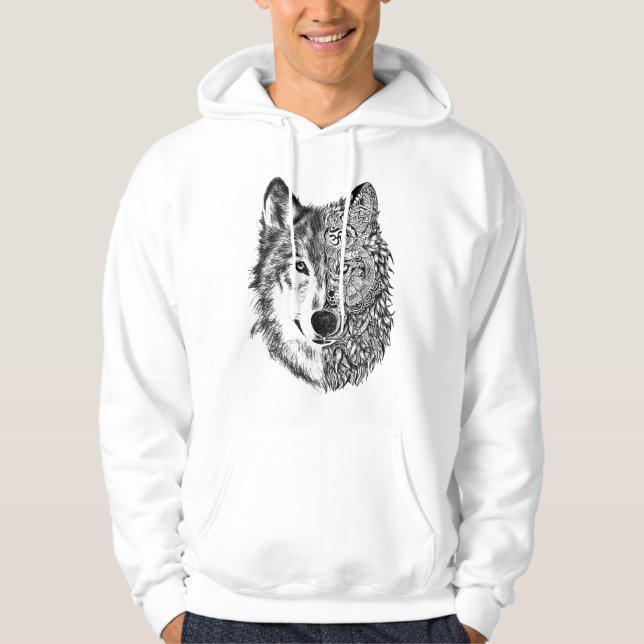 Veste À Capuche Loup (Devant)