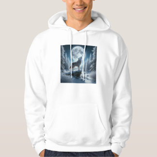 Veste À Capuche Loup hurlant en hiver