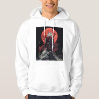 Veste À Capuche Loup Ronin sous la Lune Cramoisi