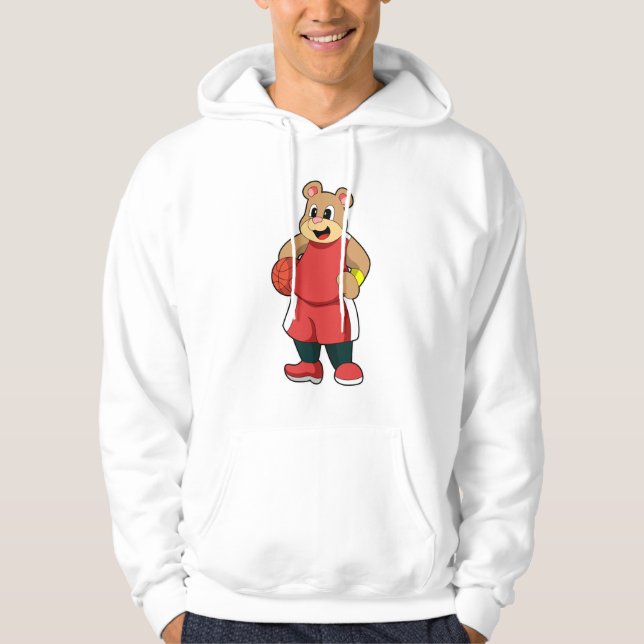 Veste À Capuche L'ours dans les sports de basket-ball (Devant)