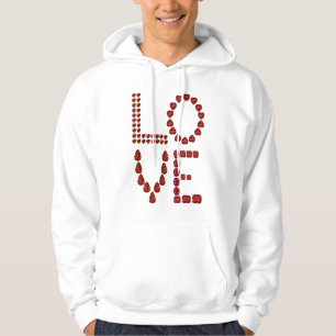 Veste À Capuche Love - Ruby Gemstone Lettering