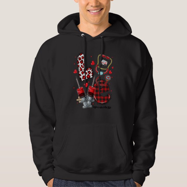 Veste À Capuche LOVE Stethoscope Paramedic Life Valentines Day Gif (Devant)