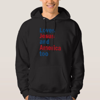 Veste À Capuche Loves Jesus And America Too Retro