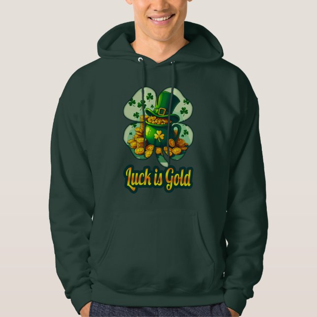 Veste À Capuche Luck Is Gold St Patrick’s Day - camiseta (Devant)