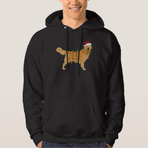 Veste À Capuche Lumière de Noël Golden Retrior