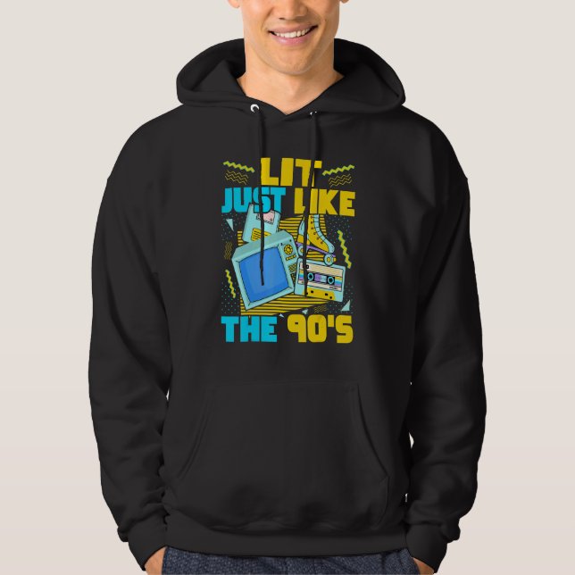 Veste À Capuche Lumineux comme les années 90   Esthétique Nostalgi (Devant)