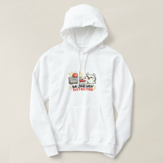 Veste À Capuche Lundi Détecté - Alarme de Personnage Drôle Mignon 