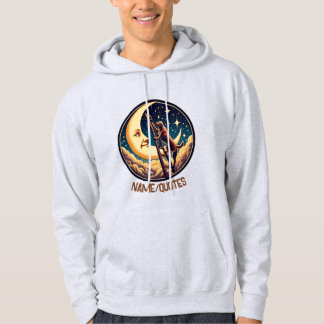 Veste À Capuche Lune rêveuse et chien grimpant l'échelle