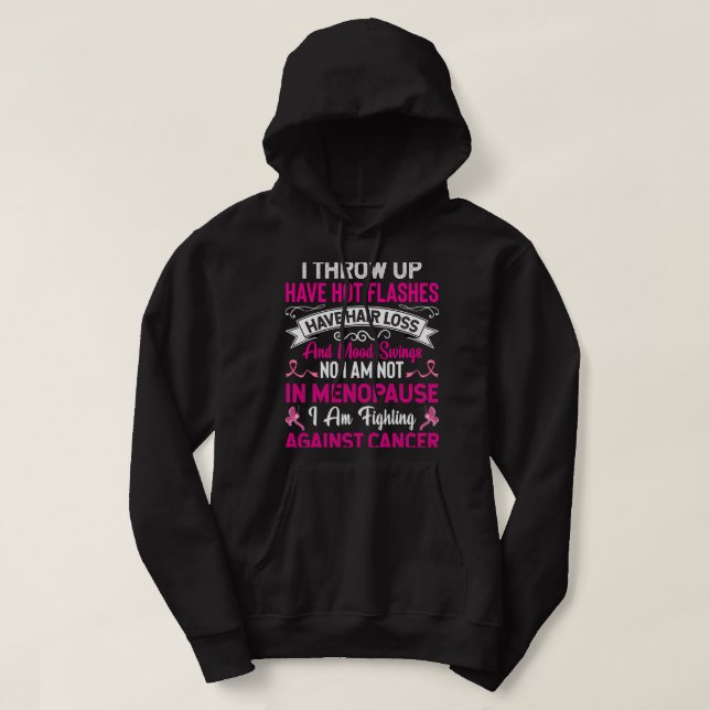 Veste À Capuche Lutter contre le cancer Ruban rose Cancer du sein (Design devant)