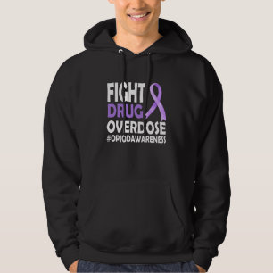 Veste À Capuche Lutter contre le ruban violet d'overdose d'opioïde