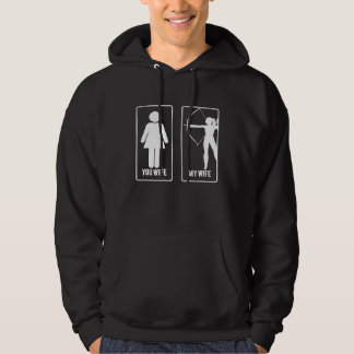 Veste À Capuche Ma femme ma femme d'archerie drôle fille de chasse