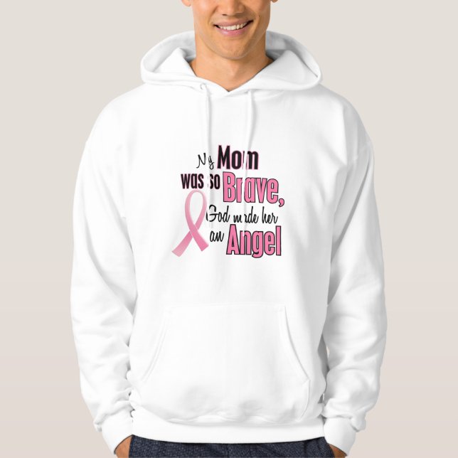 Veste À Capuche Ma maman est un cancer du sein d'ange (Devant)