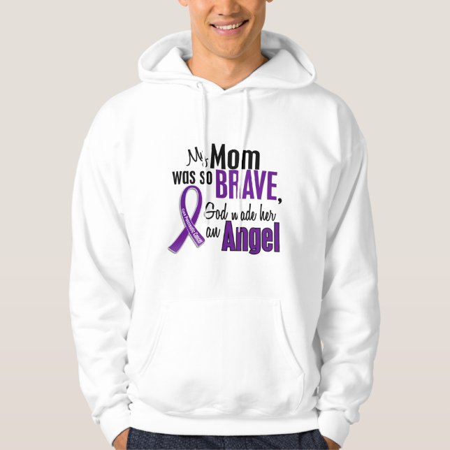 Veste À Capuche Ma maman est un Cancer pancréatique d'ange (Devant)