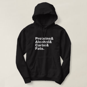 Veste À Capuche Macronutriments. Protéines & Alcool & Glucides & G