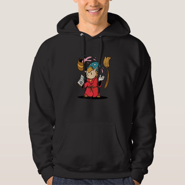 Veste À Capuche Magicien Hérisson Sorcier (Devant)