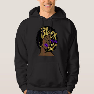 Veste À Capuche Magie de Femme Noire Afro Violet Violet Diva Mel