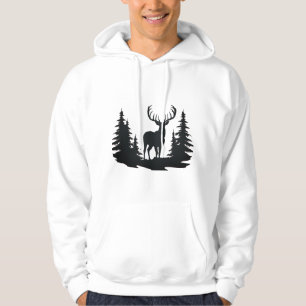 Veste À Capuche Magnifique cerf parmi les pins