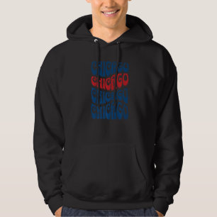 Veste À Capuche Magnifique Chicago Illinois Super Retro désorganis
