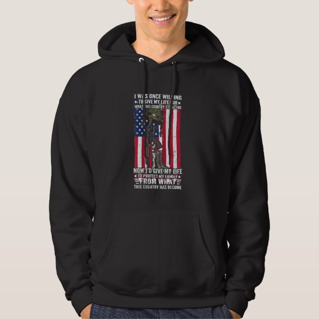 Veste À Capuche Maintenant, je donnerais ma vie pour protéger la f (Devant)