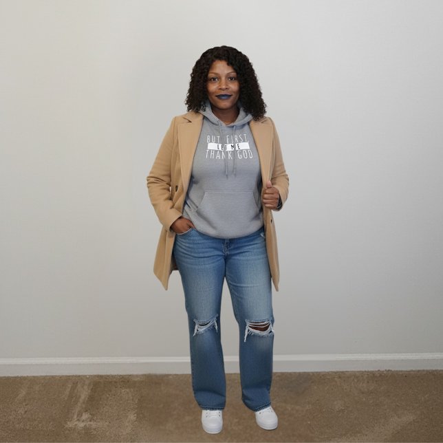 Veste À Capuche Mais d'abord Dieu merci foi chrétienne (Créateur téléchargé)
