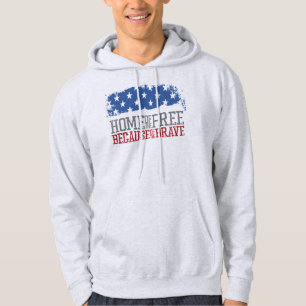 Veste À Capuche Maison des libres grâce aux braves drapeau américa