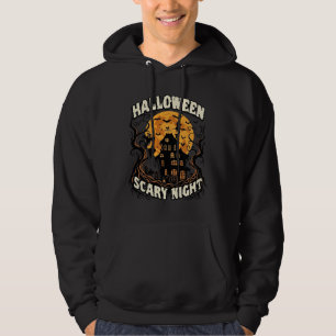 Veste À Capuche Maison Hantée Nuit Effrayante Halloween Pleine Lun