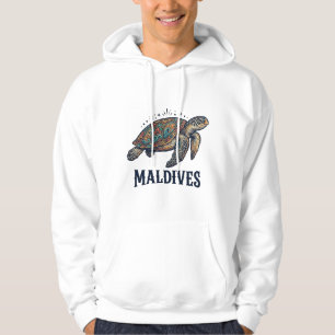 Veste À Capuche Maldives Vintage Tortue de Mer Chemise de Voyage D