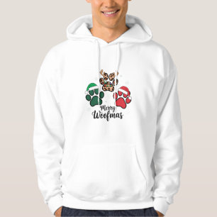 Veste À Capuche Maman Chien Noël Joyeux Woofmas Amoureux des Chien