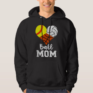 Veste À Capuche Maman de balle drôle Softball Volleyball Basketbal