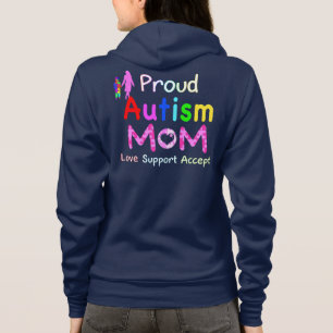 Veste À Capuche Maman fière d'autisme