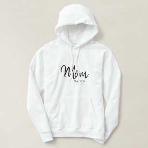 Veste À Capuche Maman Script Établie Noir