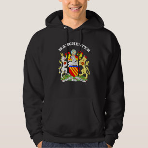 Veste À Capuche Manchester Armoiries Drapeau Souvenir Angleterre