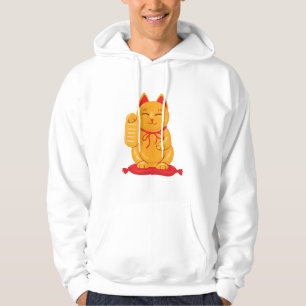Veste À Capuche Maneki Neko Chat d'or japonais, Symbole de richess