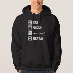 Veste À Capuche Manger Dormir Faculté de Droit Répéter Avocat Pun 