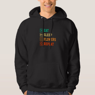 Veste À Capuche Manger Dormir Fleurs Répéter Jardinier Botanique P