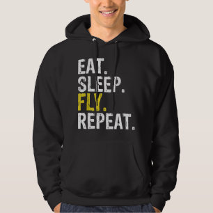 Veste À Capuche Manger Dormir Voler Répéter Aviation Pilote