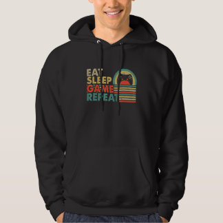 Veste À Capuche Manger Jeu de veille Répéter Jeu vidéo Gamer