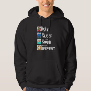 Veste À Capuche Manger Sleep Swim Répéter Japonais Swimmer
