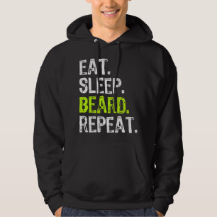 Veste À Capuche Manger Sommeil Barbe Cool Drôle Barbier Barbierie