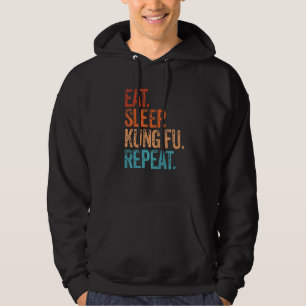 Veste À Capuche Mangez Sleep Kung Fu Répéter Funny Vintage
