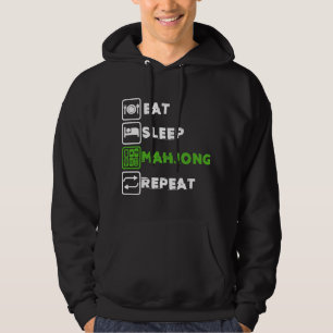 Veste À Capuche Mangez Sleep Mahjong Jeu de plateau Joueur chinois