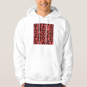 Veste À Capuche Manifestant anglo-saxon blanc, WASP
