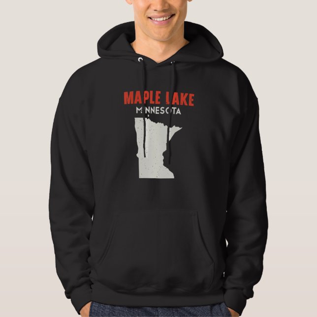 Veste À Capuche Maple Lake Minnesota USA State America Travel Minn (Devant)
