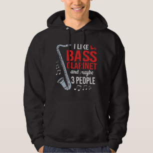 Veste À Capuche Marching Band Clarinet Nerd Funny Basse Clarinet