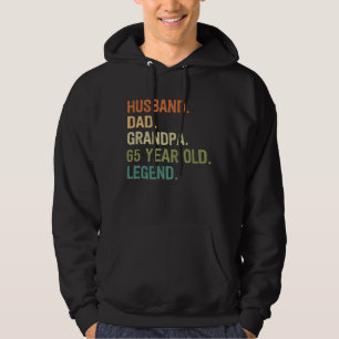 Veste À Capuche Mari papa grand-père 65 ans 65e anniversaire homme