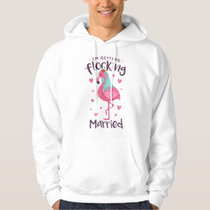 Veste À Capuche Mariée Flamant Rose Rassemblement de Mariage Cérém