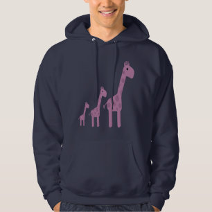 Veste À Capuche Marine lilas mignonne Hoody de girafes de bande
