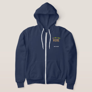 VESTE À CAPUCHE MARQUE MODERNE MODERNE BLEUE VÉRIFIÉE